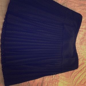 J Crew pleated laser cut midi black skirt size 6